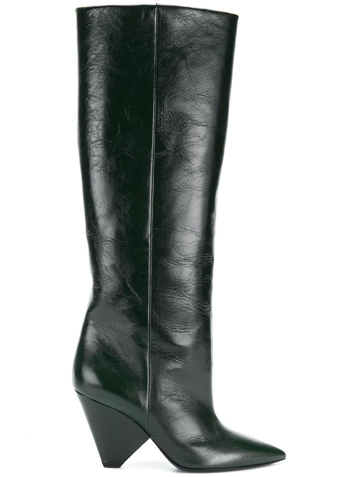 Saint Laurent Niki 105 Boots - Green