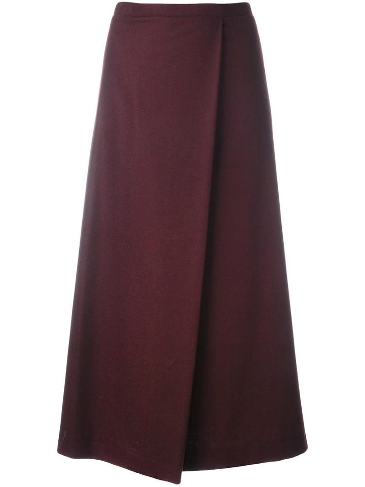 Stephan Schneider Diagonal Cut Skirt, Women's, Size: Medium, Red, Wool/cashmere/polyester