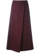 Stephan Schneider Diagonal Cut Skirt, Women's, Size: Medium, Red, Wool/cashmere/polyester