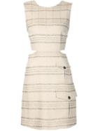 Msgm Lurex Striped Dress, Women's, Size: 38, Nude/neutrals, Lurex