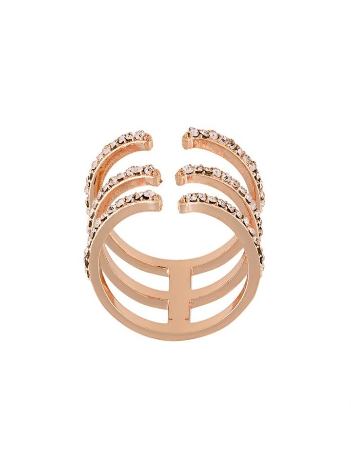 Federica Tosi Embellished Stack Rings, Women's, Metallic