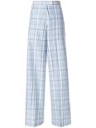 Ports 1961 Check Trousers - Blue