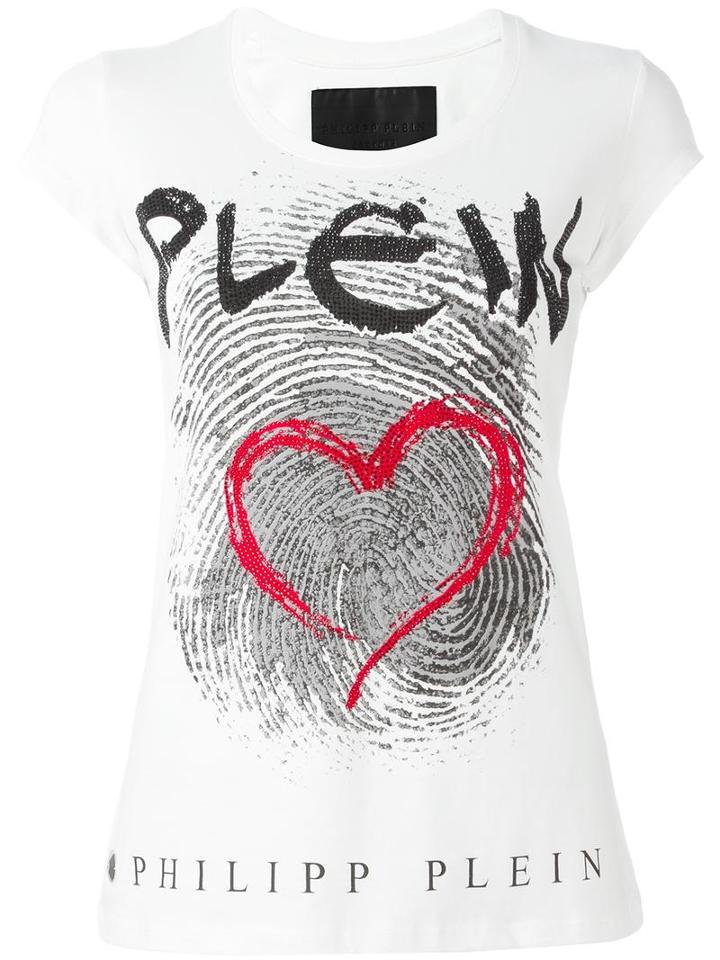 Philipp Plein 'kingskettle' T-shirt, Women's, Size: Medium, White, Cotton