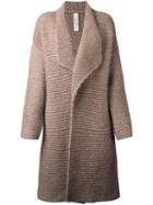 Daniela Pancheri Thick Lapels Cardi-coat, Women's, Size: I, Brown, Polyamide/wool/alpaca