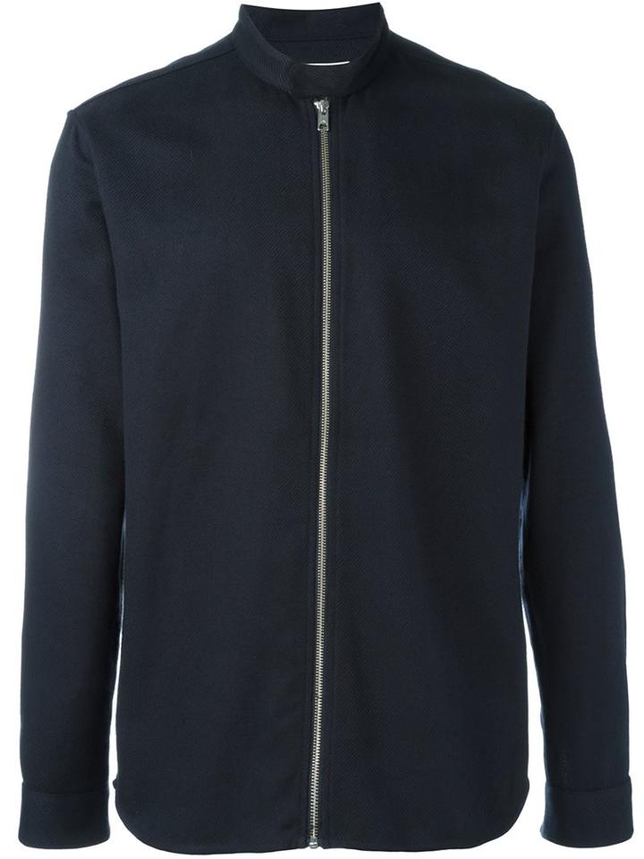 Won Hundred 'lanes' Bomber Jacket, Men's, Size: Large, Blue, Cotton