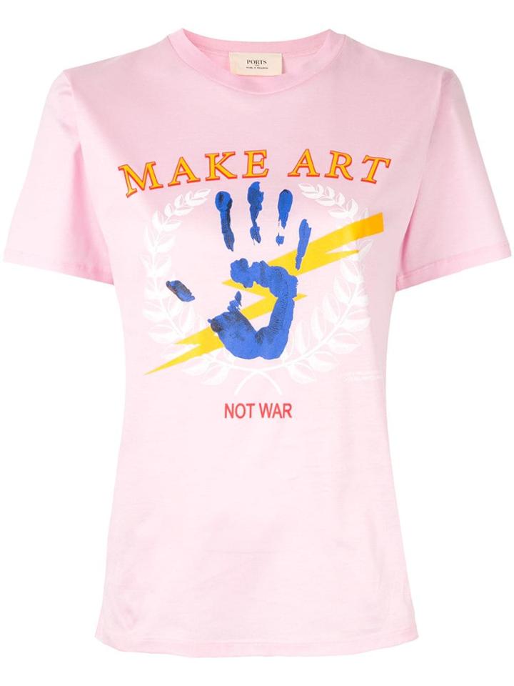 Ports 1961 Make Art Not War T-shirt - Pink
