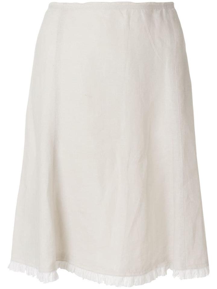Prada Pre-owned Pleated Hem A-line Skirt - Neutrals