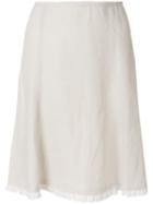 Prada Pre-owned Pleated Hem A-line Skirt - Neutrals