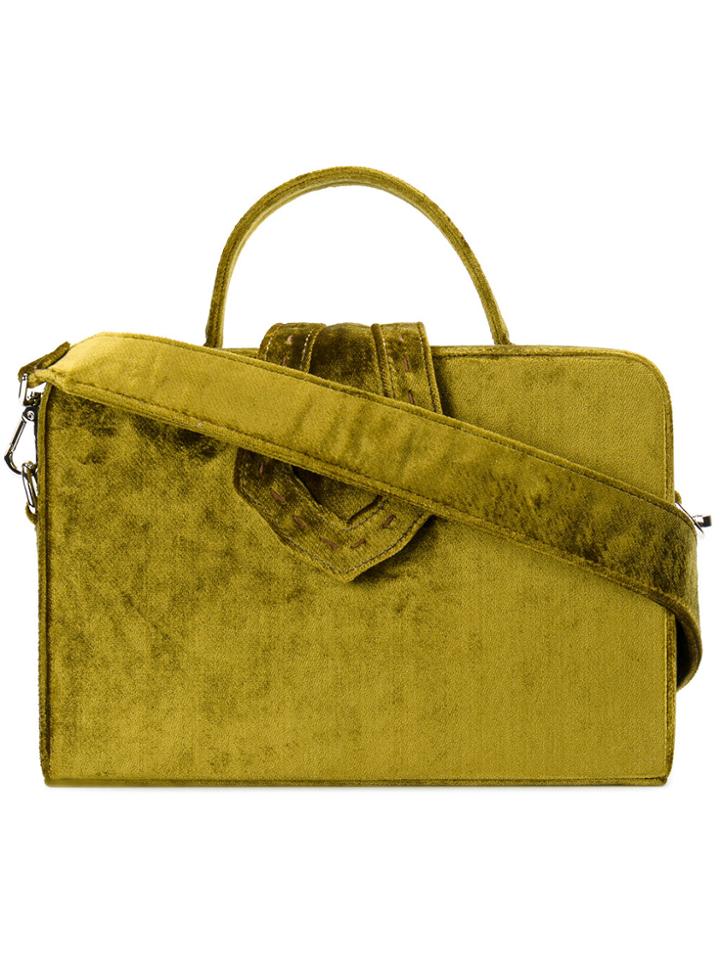 Mehry Mu Velvet Box Tote - Green