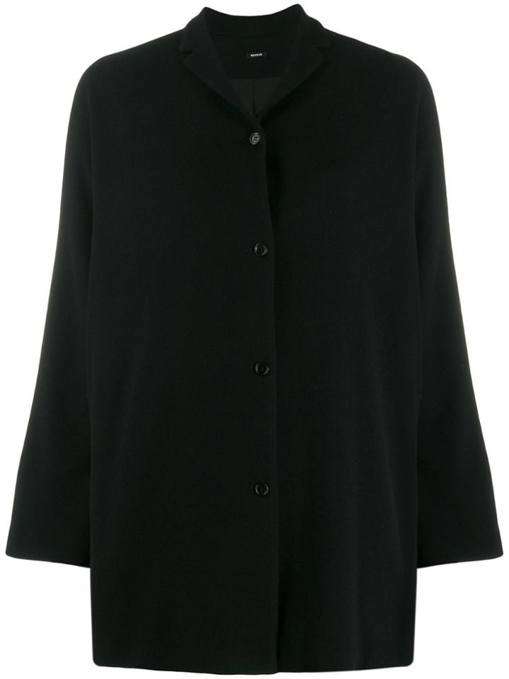 Apuntob Oversized Buttoned Jacket - Black
