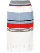 Coohem Striped Knit Skirt - White