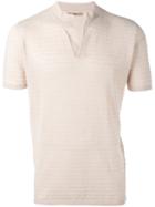 Nuur V-neck T-shirt, Men's, Size: 52, Nude/neutrals, Cotton/linen/flax