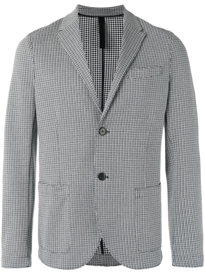 Harris Wharf London Checked Blazer, Men's, Size: 52, Black, Cotton