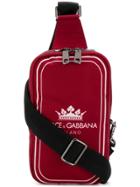 Dolce & Gabbana Logo Print Messenger Bag - Red