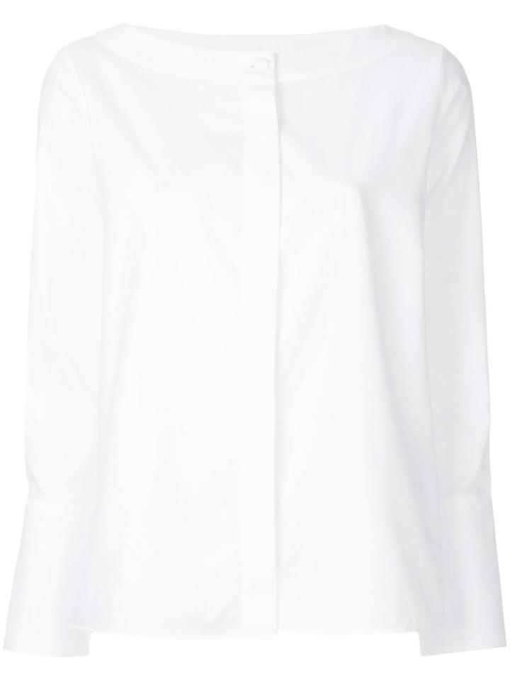 Fay Collarless Blouse - White