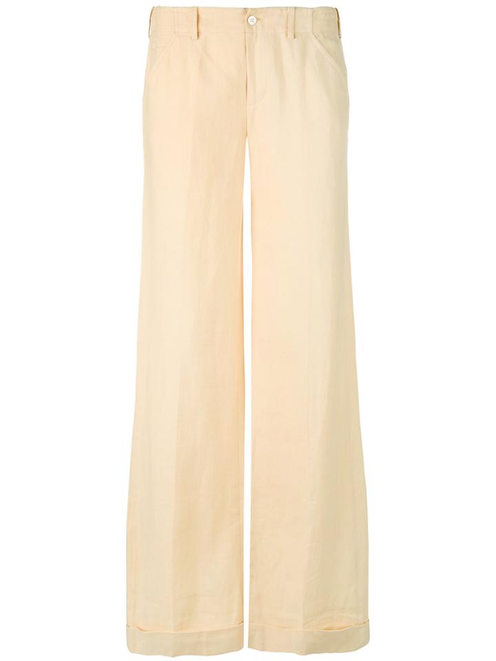 Ralph Lauren Wide Leg Trousers - Yellow & Orange