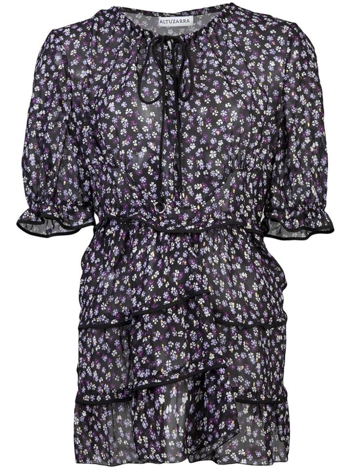 Altuzarra Floral-print Top - Purple