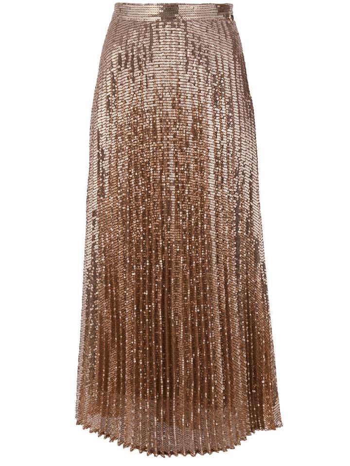 Twin-set - Sequins Embellished Skirt - Women - Polyamide/polyester - 40, Pink/purple, Polyamide/polyester