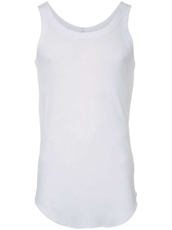 Kazuyuki Kumagai Curved Hem Vest, Men's, Size: 2, White, Cotton