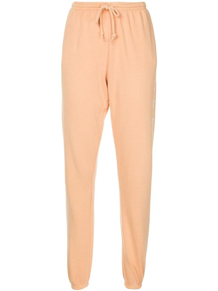 Obey Logo Print Track Pants - Pink