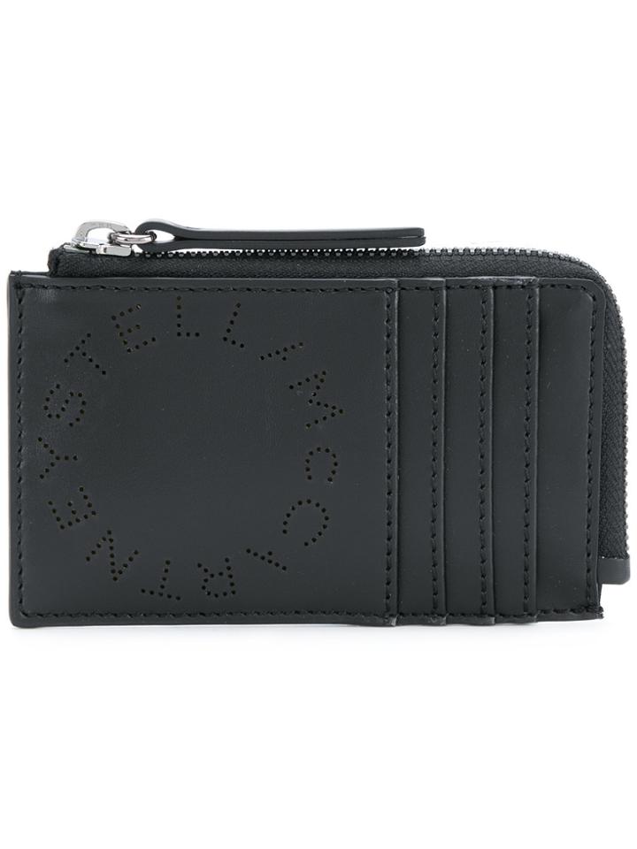 Stella Mccartney Perforated Logo Cardholder - Black