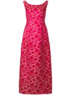 Givenchy Vintage 1963 Jacquard Buttoned Gown - Pink & Purple