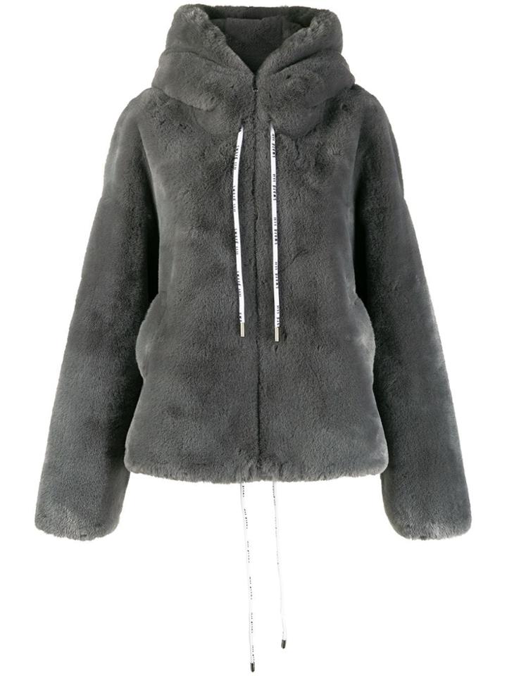 S.w.o.r.d 6.6.44 Drawstring Hooded Coat - Grey