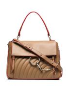 Chloé Faye Medium Quilted Leather Bag - Nude & Neutrals