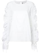 Teija Top With Gathered Sleeves - White