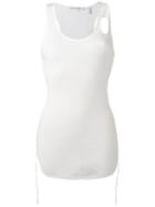 Helmut Lang - Cutout Vest Top - Women - Cotton - Xs, White, Cotton