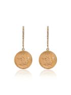 Shay Coin Drop 24k Gold Diamond Earrings