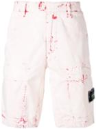 Stone Island Cargo Shorts, Men's, Size: Medium, Pink/purple, Cotton