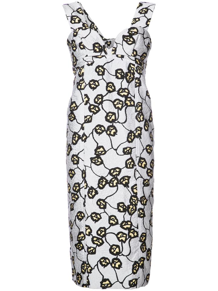 Marni V-neck Sheath Dress - Blue