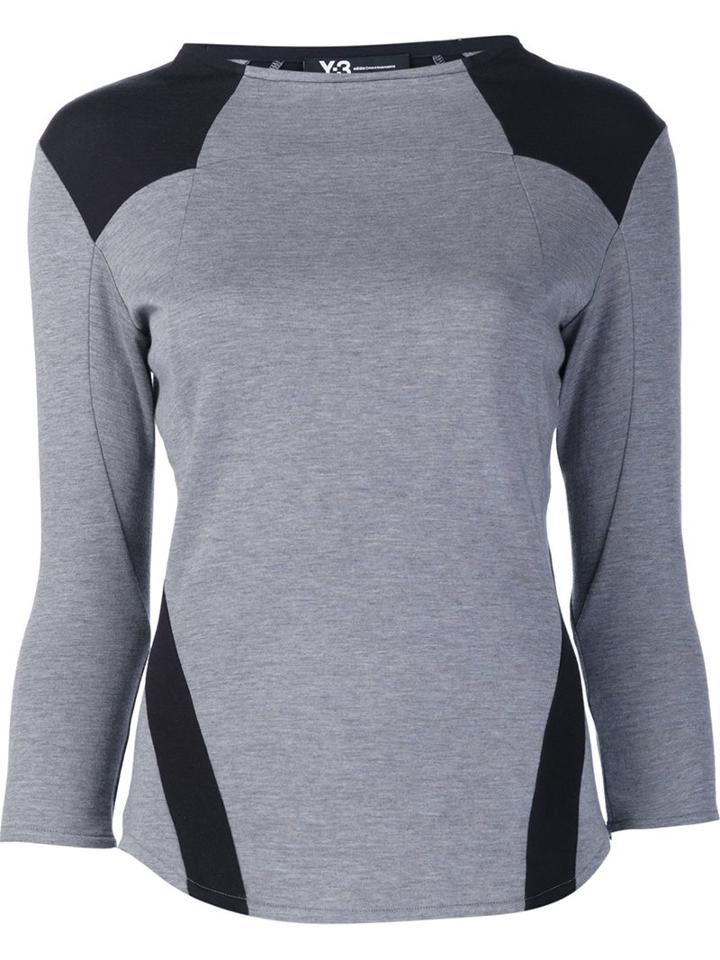 Y-3 Double Jersey Top, Women's, Size: Xs, Grey, Cotton/modal/polyamide