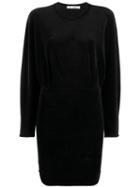 Iro Velvet Batwing Dress - Black