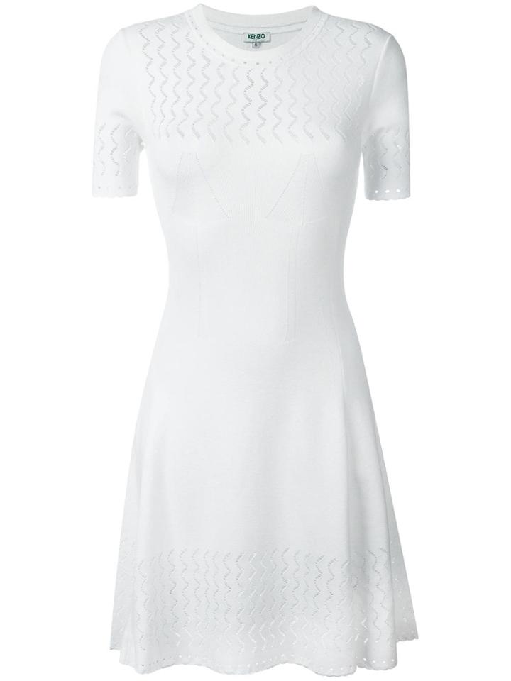 Kenzo Lace Hole Dress - White