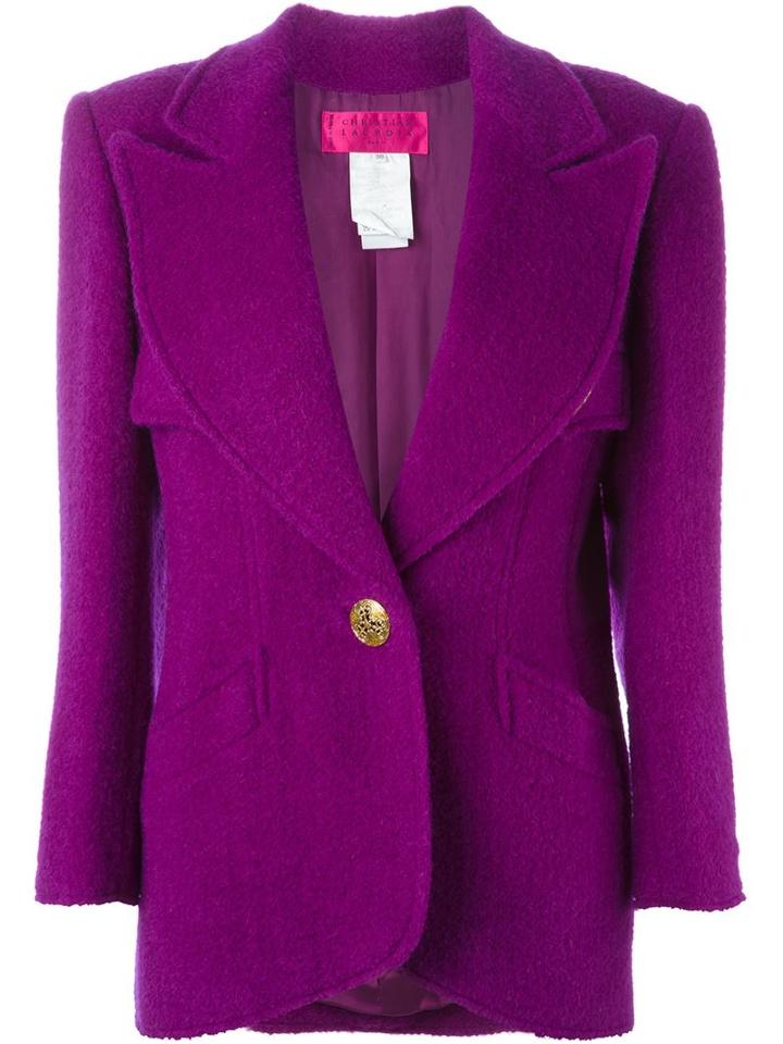 Christian Lacroix Vintage Single Gold-tone Button Fastening Jacket