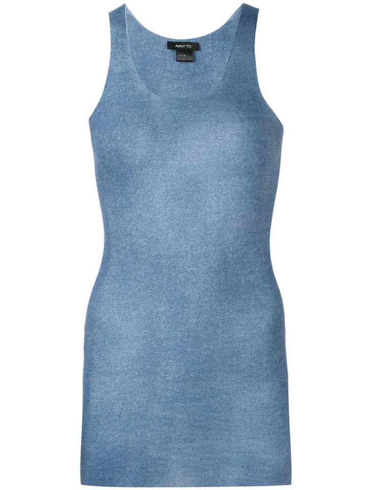 Avant Toi Knitted Tank Top - Blue