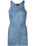 Avant Toi Knitted Tank Top - Blue