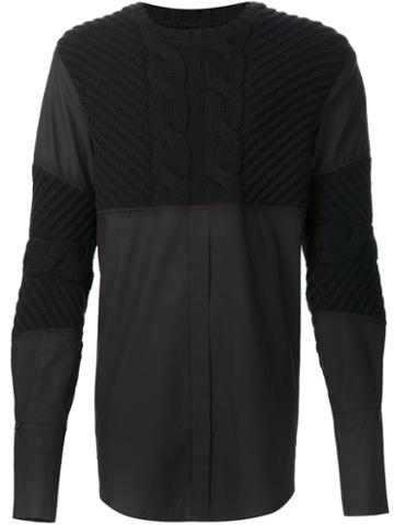 Byungmun Seo Cable Knit Inset Jumper