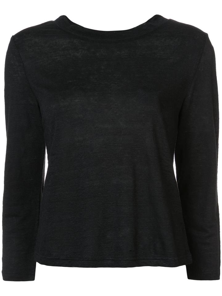 Frame Denim Round Neck Shirt - Black