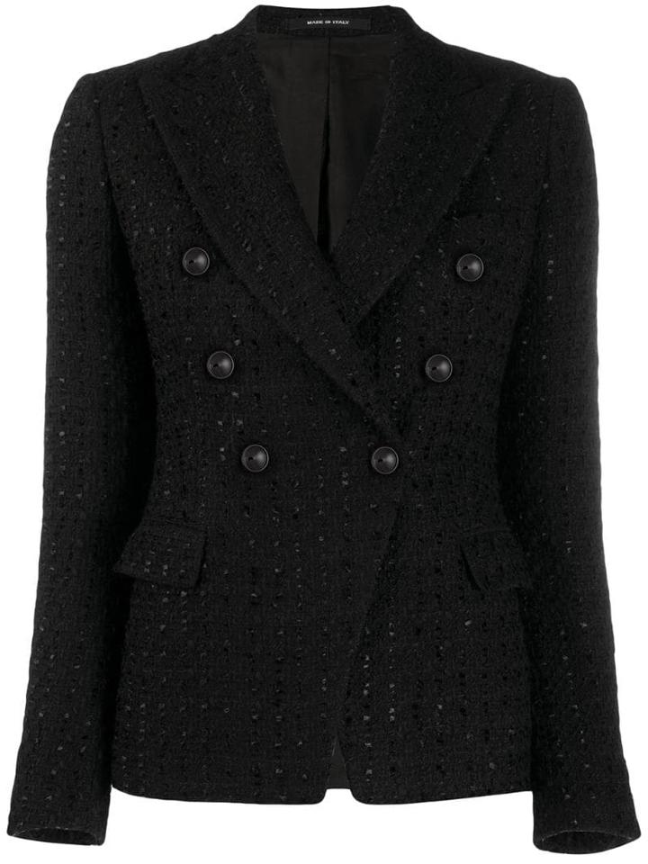 Tagliatore Bouclé Blazer - Black