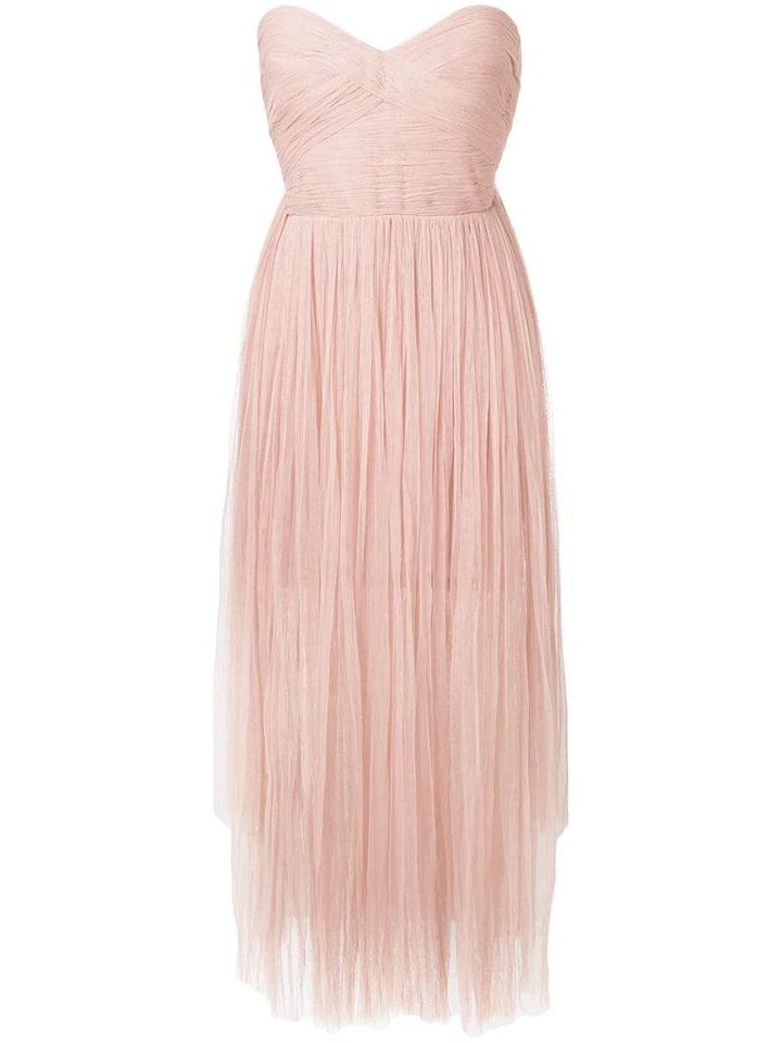 Maria Lucia Hohan Layered Ruched Tulle Dress - Neutrals