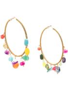 Carolina Herrera Gemstones Hoop Earrings - Multicolour