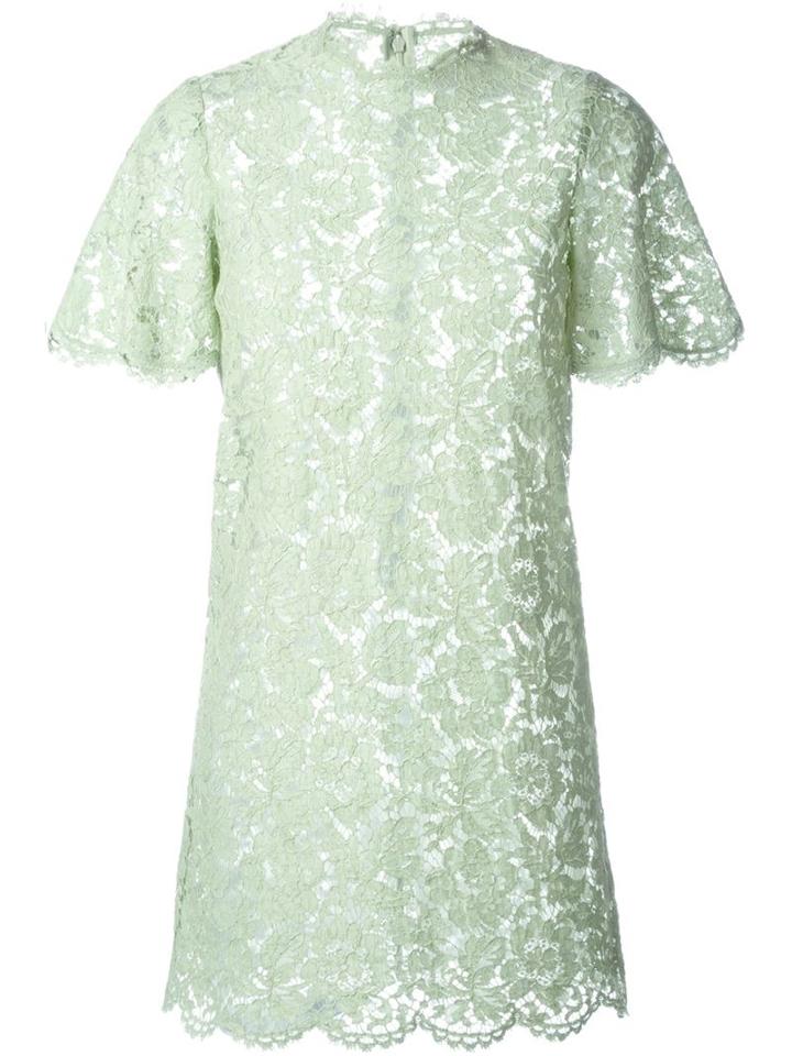 Valentino Lace Mini Dress, Women's, Size: 42, Green, Cotton/nylon/viscose/polyamide