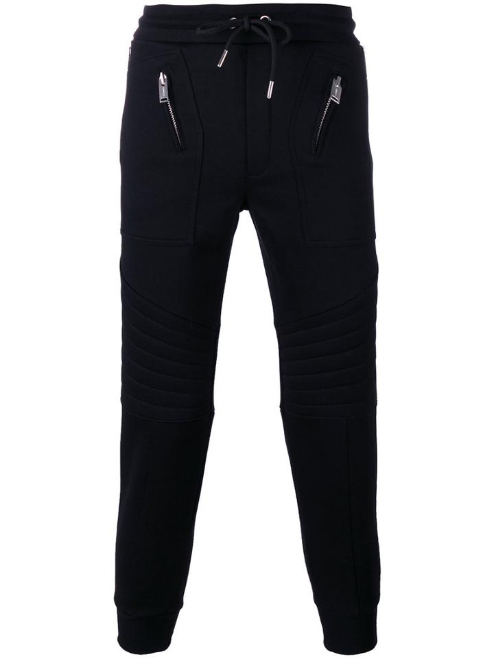 Les Hommes Tapered Track Trousers, Men's, Size: Small, Black, Cotton