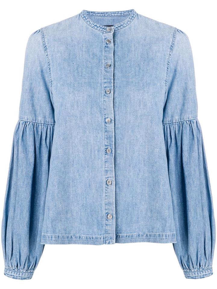Citizens Of Humanity Billow-sleeve Denim Shirt - Blue