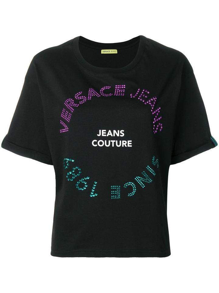 Versace Jeans Couture Embellished T-shirt - Black