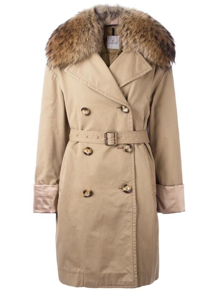Moncler 'dori' Trench Coat - Nude & Neutrals