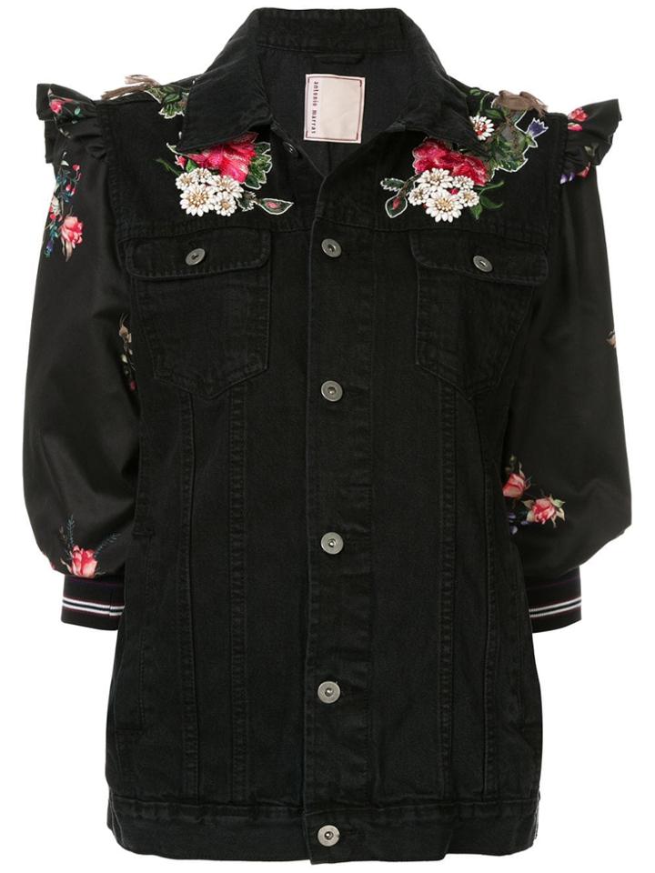 Antonio Marras Floral-appliquéd Denim Jacket - Blue